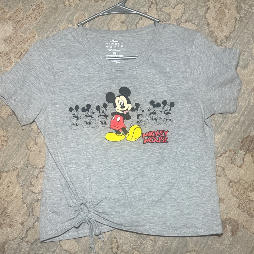 Disney Mickey Mouse Gray T-Shirt with Yellow and Red Accents